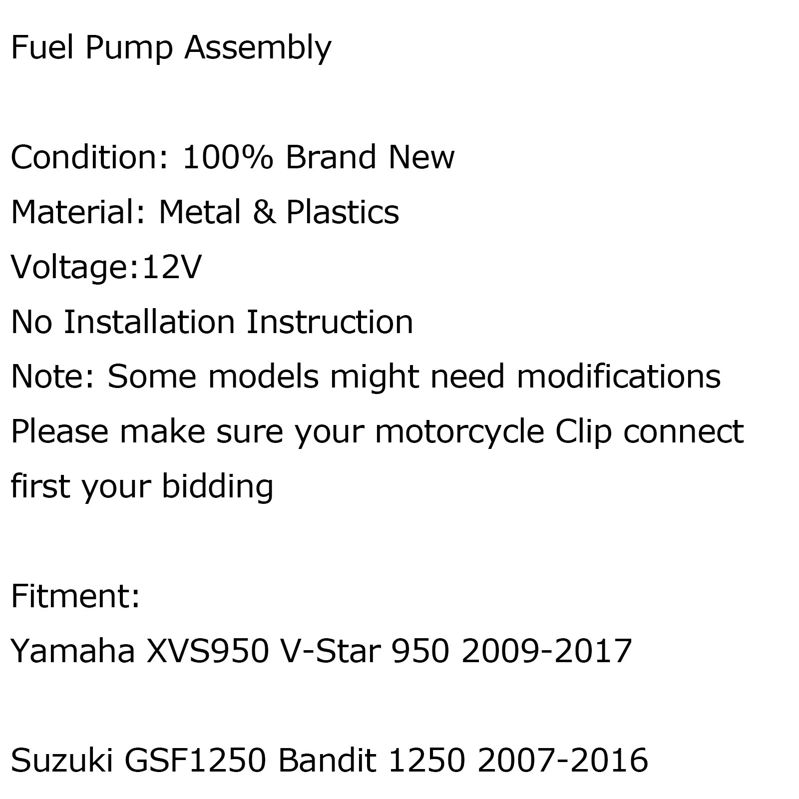 35 mm Kraftstoffpumpe passend für Suzuki KATANA 650 GSX650F GSX-650F 2008 GSXS1000 2006