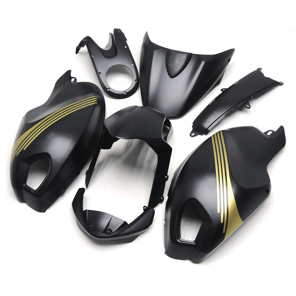 Kit de Carenado Amotopart Ducati All Years Monster 696/796/1100 S EVO Negro Dorado