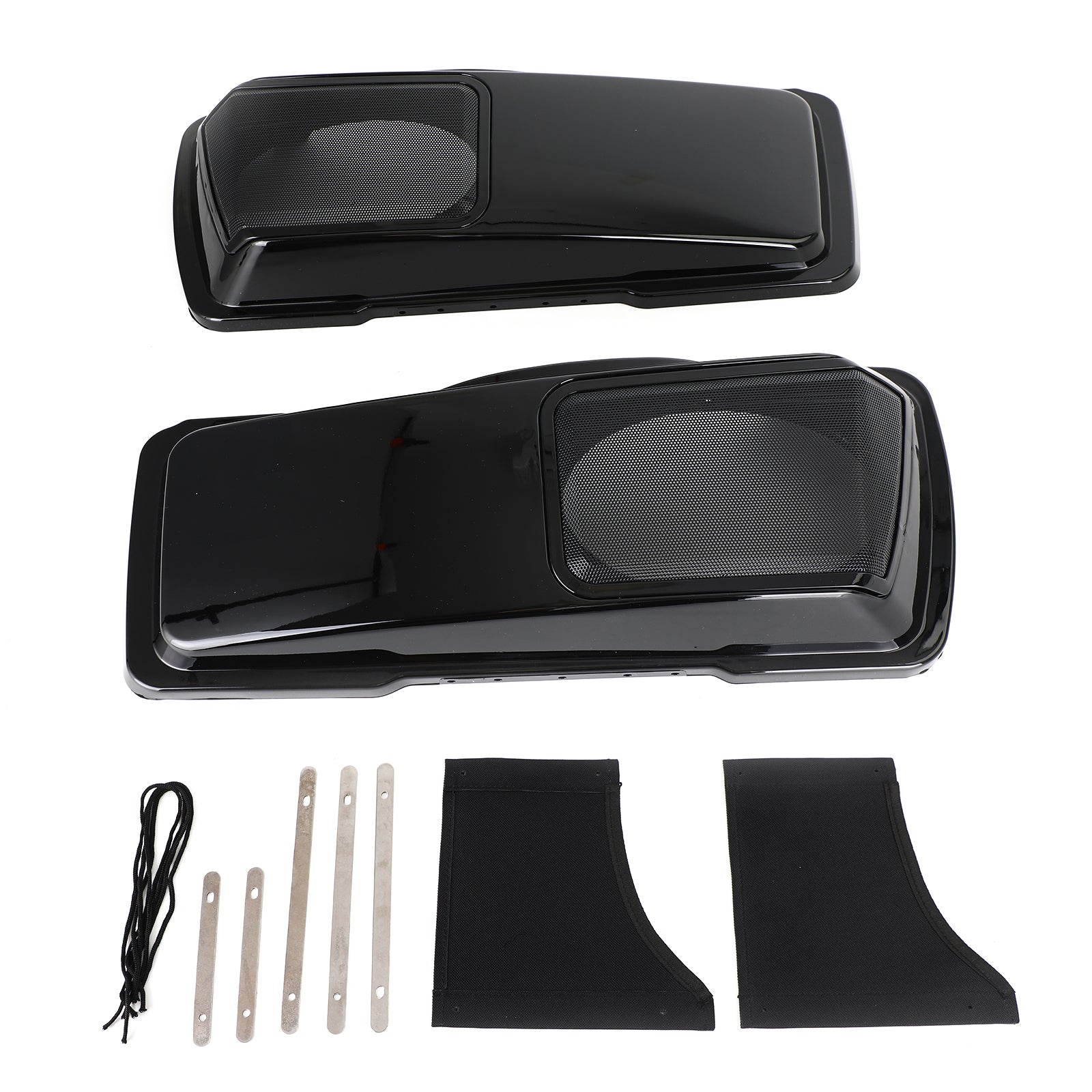 6 x 9 Speaker Lids Vivid Black Saddlebag for Harley Touring 1994-2013 Generic