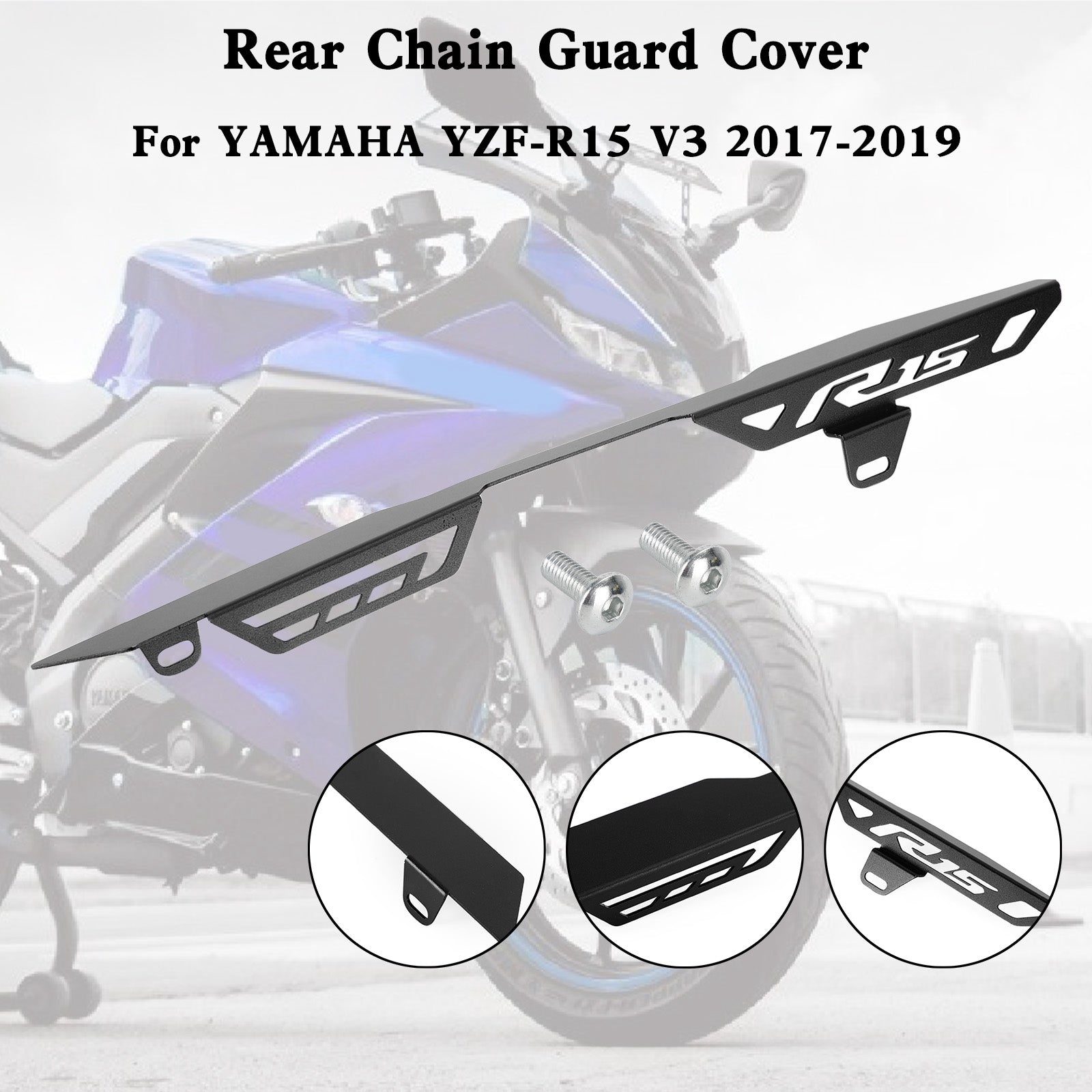 Rear Sprocket Chain Guard Protector Cover For YAMAHA YZF R15 V3 2017-2019 Generic