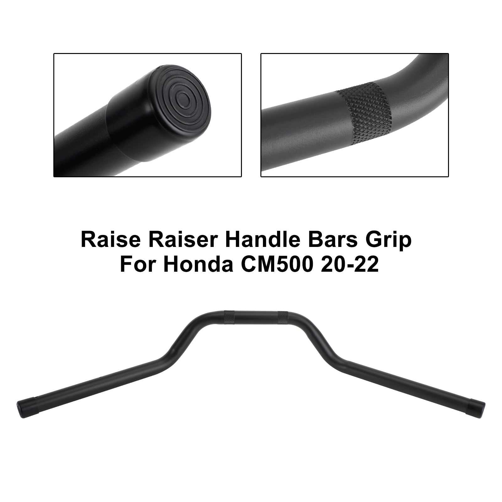 Universal 7/8" 22Mm Raiser Motor Bars Handlebar Black For Honda Cm500 17-22