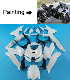 Amotopart 2021-2024 Kawasaki ZX10R ZX10RR Schwarz Style1 Verkleidungssatz