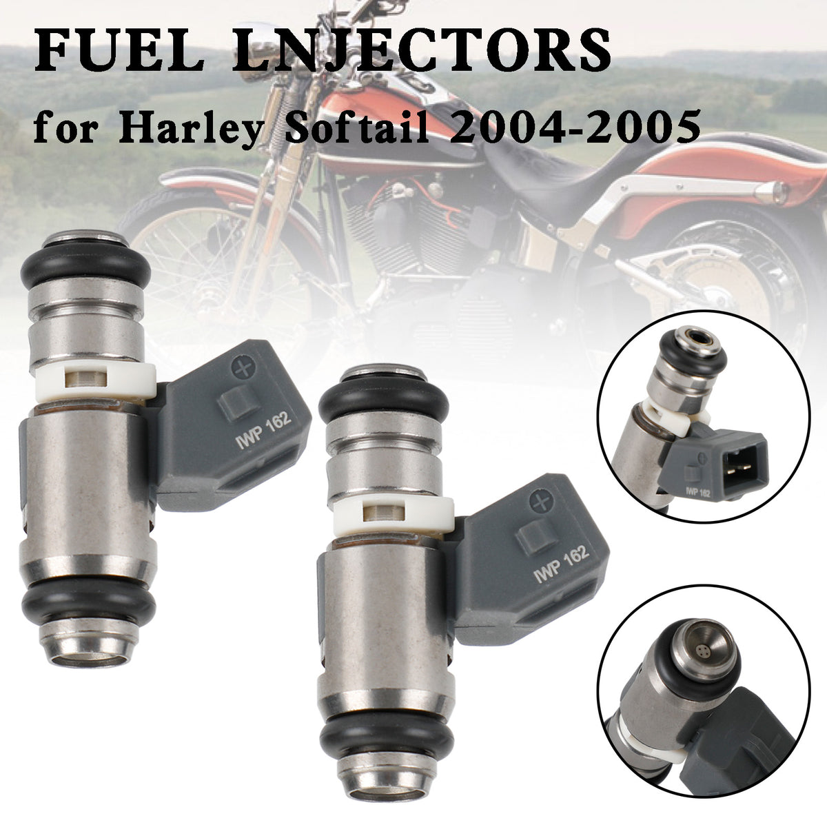 2PCS Fuel Injectors For Dyna FLH FLT 2001-2010 IWP162 28040151A IWP-162 Generic