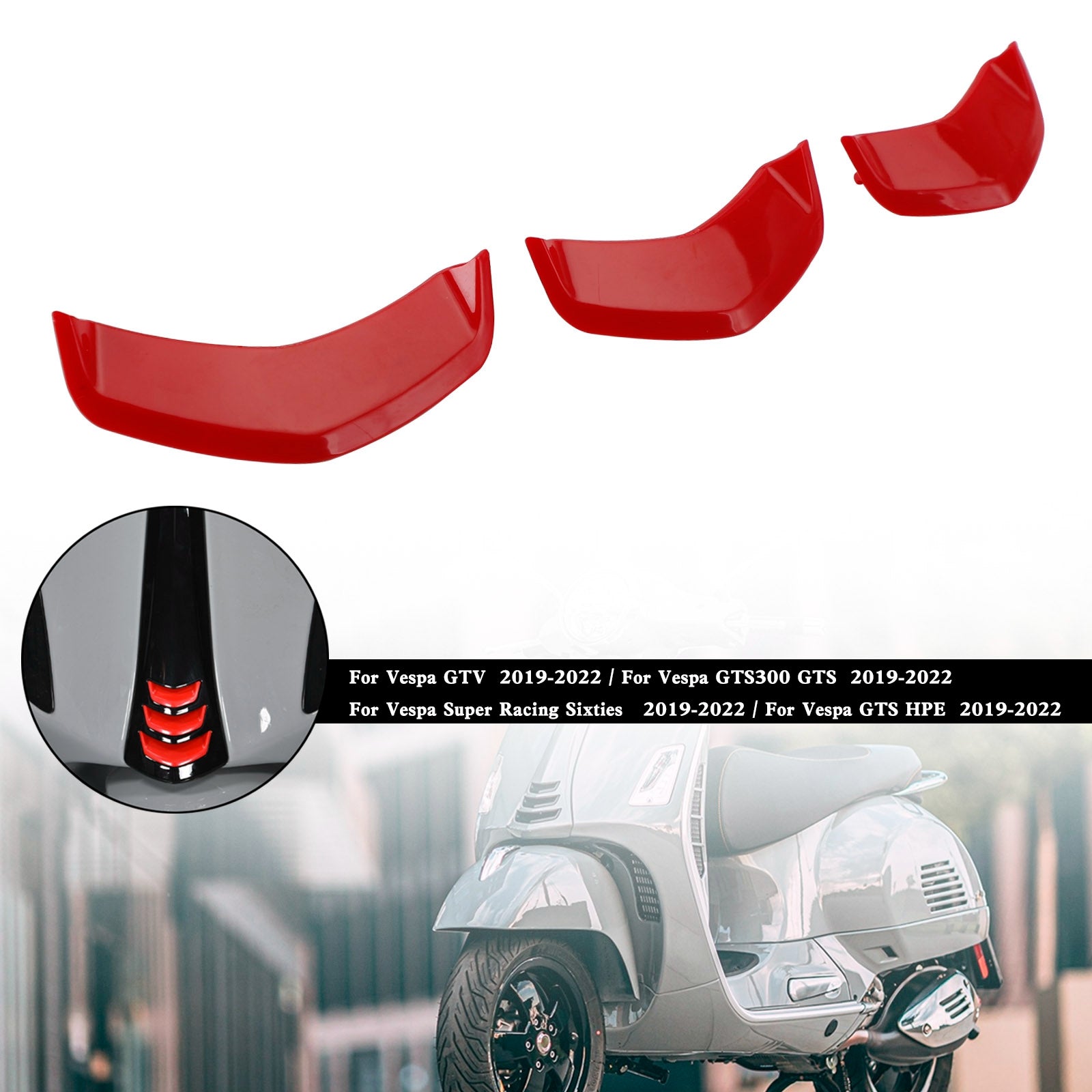 Front Horn Cover Decoration Trim For Vespa Sprint 300 GTS 300 HPE GTV