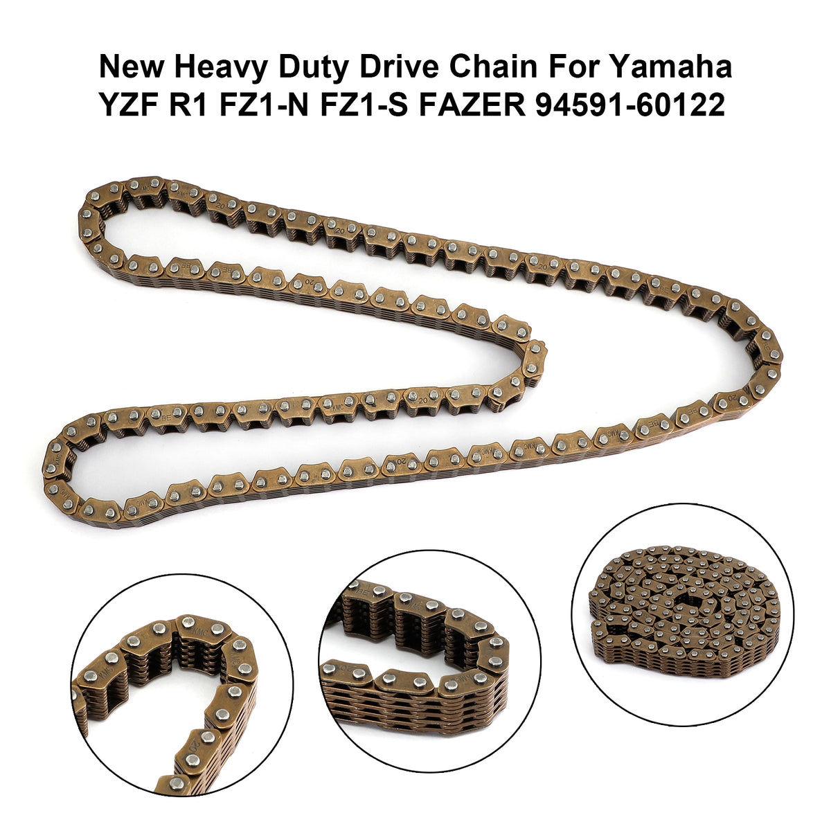 New Heavy Duty Drive Chain For Yamaha Yzf R1 Fz1-N Fz1-S Fazer 94591-60122 Generic