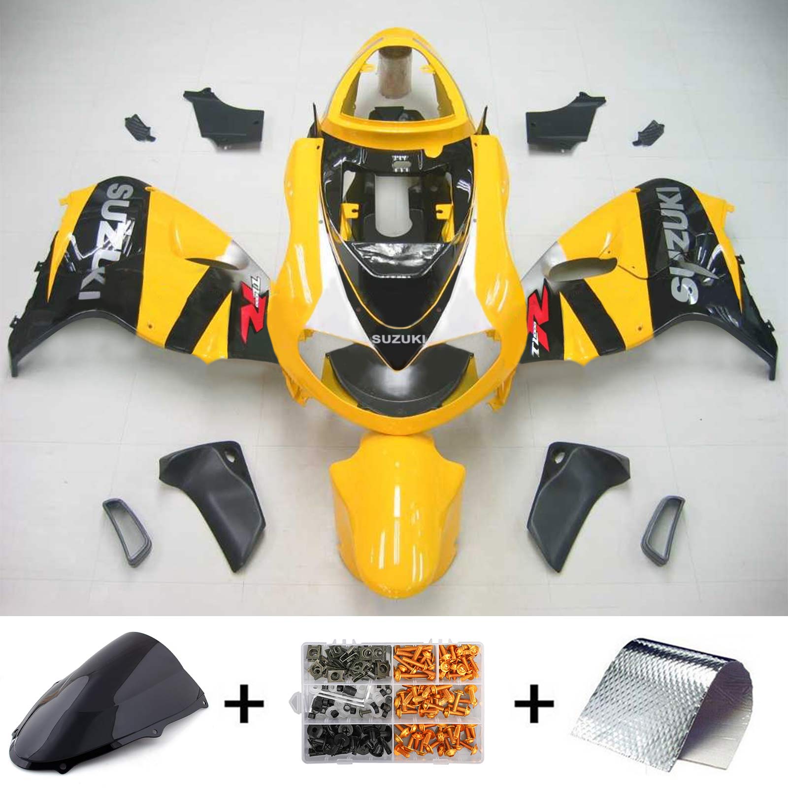Amotopart 1998-2003 Suzuki TL1000R Kåbe Gul&Black Style1 Kit