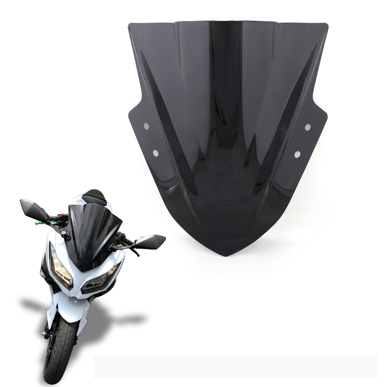 Windshield Windscreen Double Bubble Fit For Kawasaki Ninja 300 EX300 2013-2017