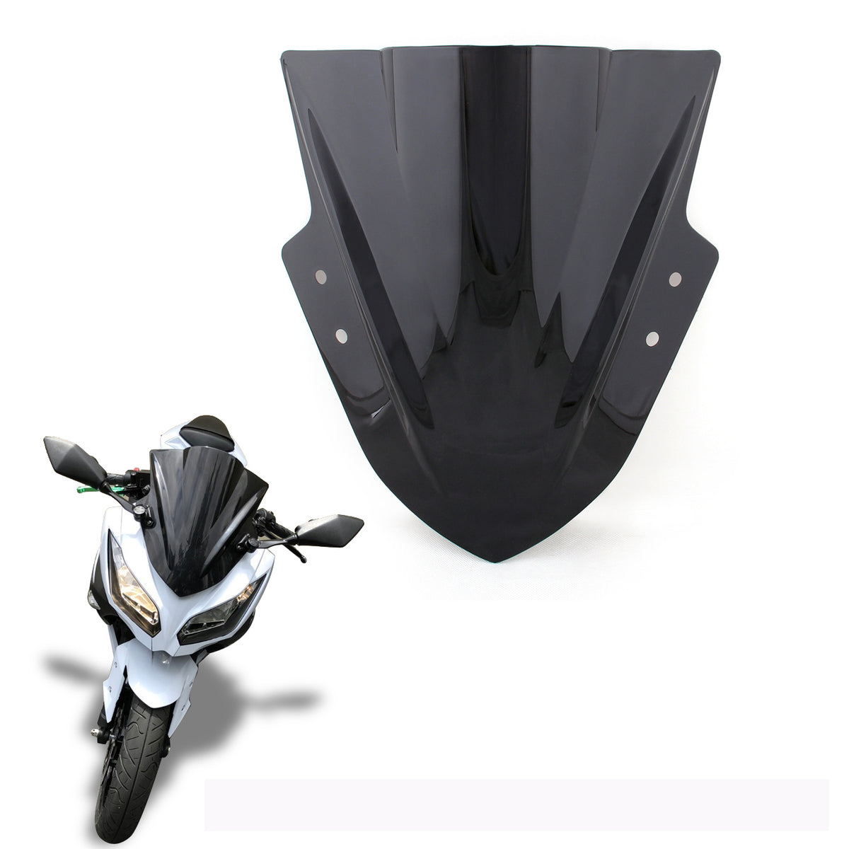 Windschutzscheiben-Windschutzscheibe, doppelte Blase, passend für Kawasaki Ninja 300 EX300 2013–2017
