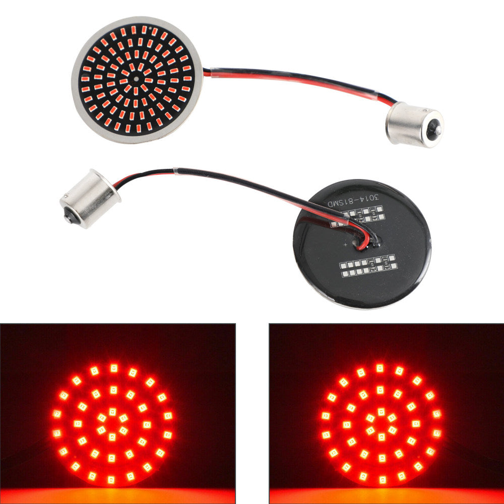 1156 LED Turn Signal Light Inserts Lamp Fit for Softail Touring Dyna Sportster