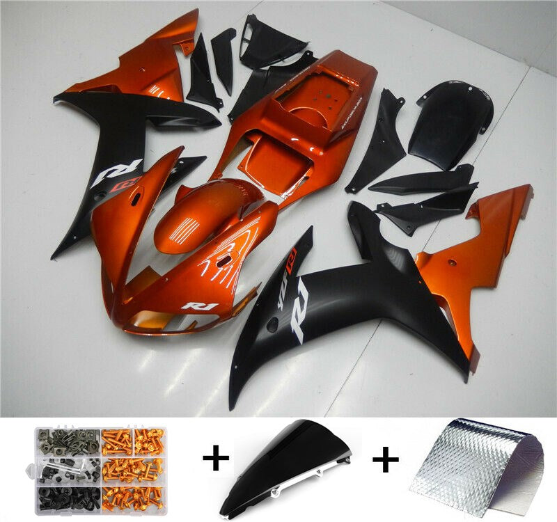 Amotopart 2002-2003 ヤマハ YZF R1 フェアリング オレンジ フェアリングキット