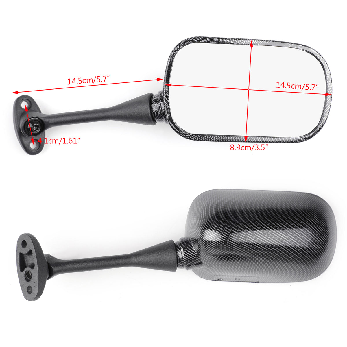 Specchietti retrovisori laterali per Honda CBR600RR 2003-2014 CBR1000RR 2004-2007 generico