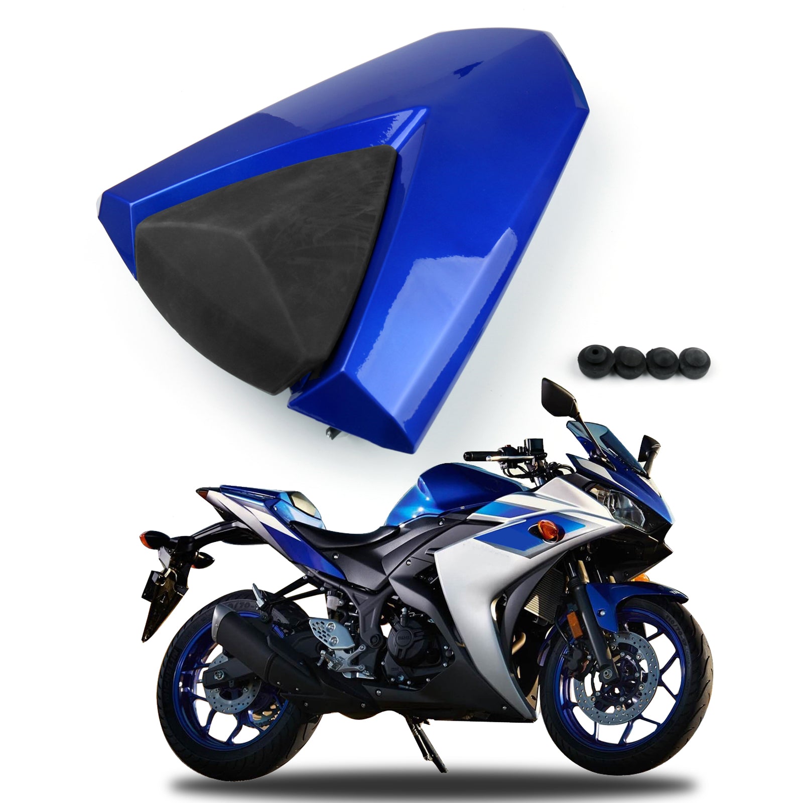 Coprisedile posteriore in ABS per Yamaha YZF R25 2013-2022 R3 2015-2022 MT-03 2014