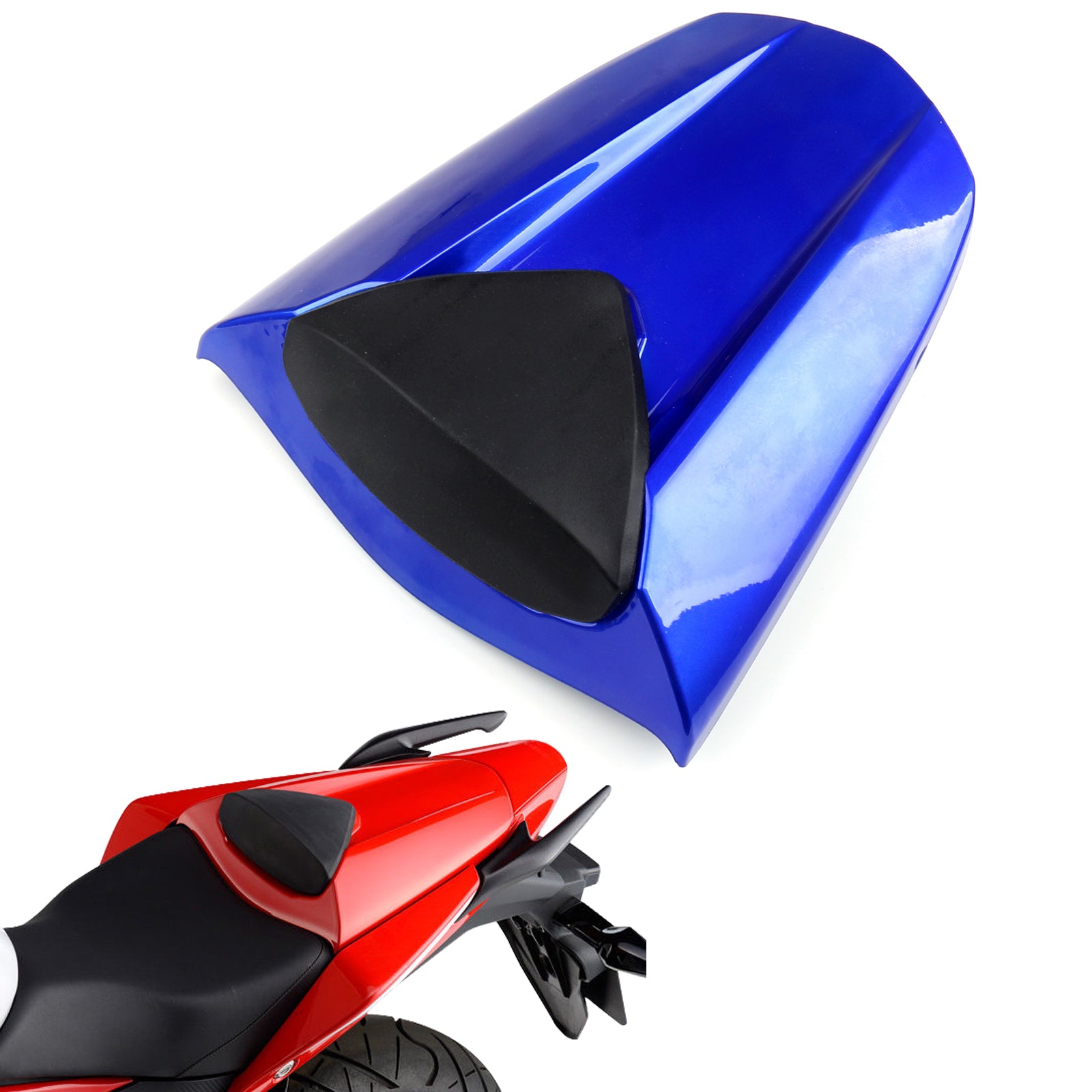 Cubierta para asiento trasero para Honda CBR300R CB300F 2011-2024, color azul genérico