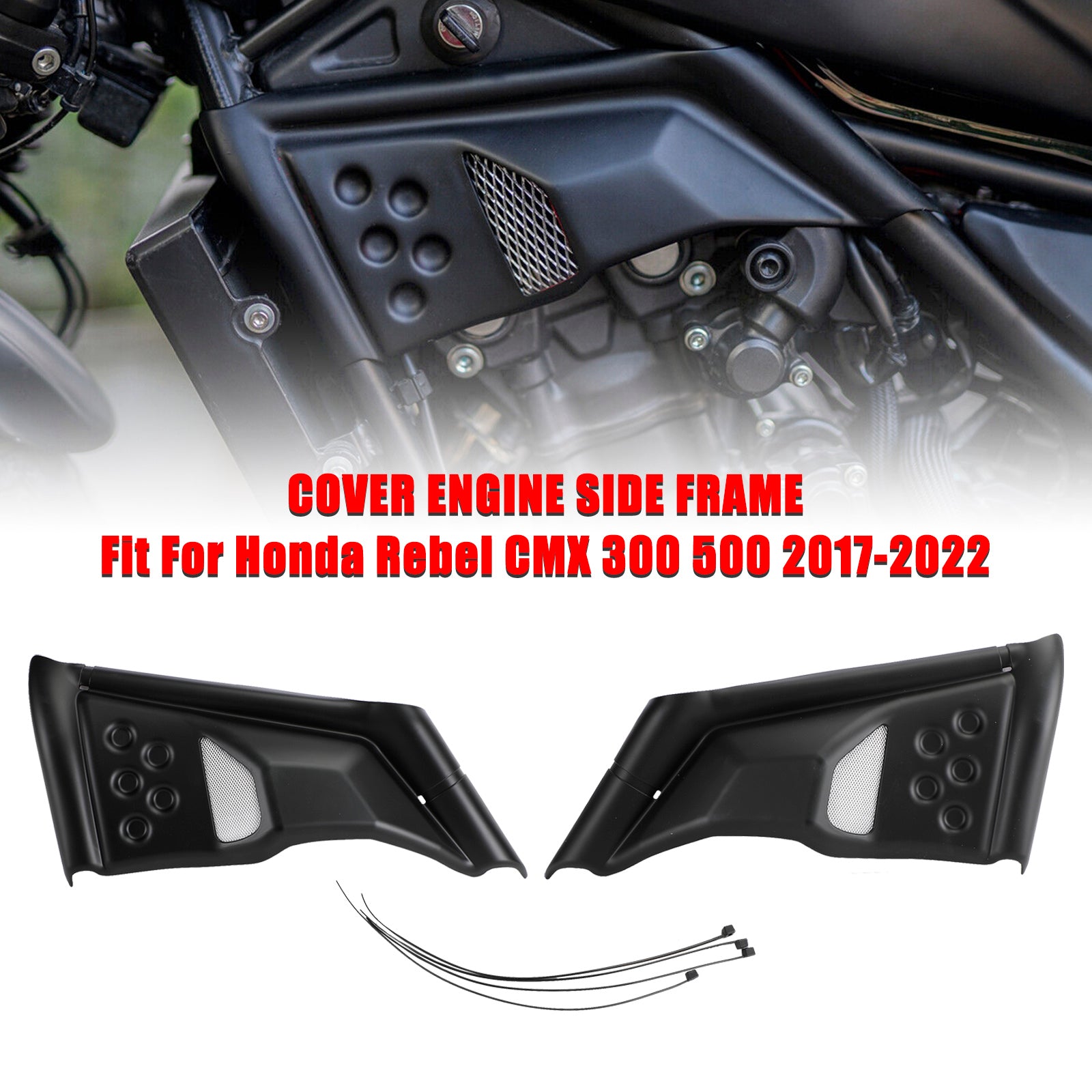 Fairing Guard Case Cover Engine Side Frame For Honda Rebel CMX 300 500 2017-2022