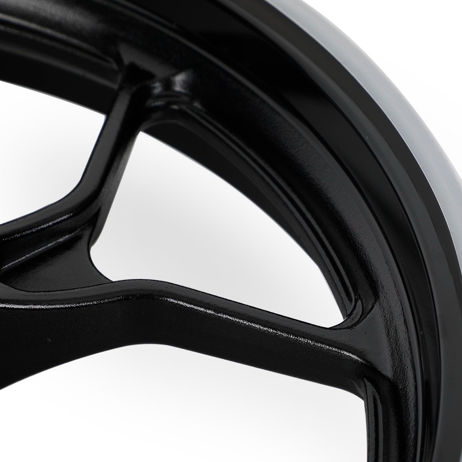 Komplette Vorderradfelge für Yamaha YZF R3 YZF-R3 RH07 RH12 2015–2022, Schwarz, generisch