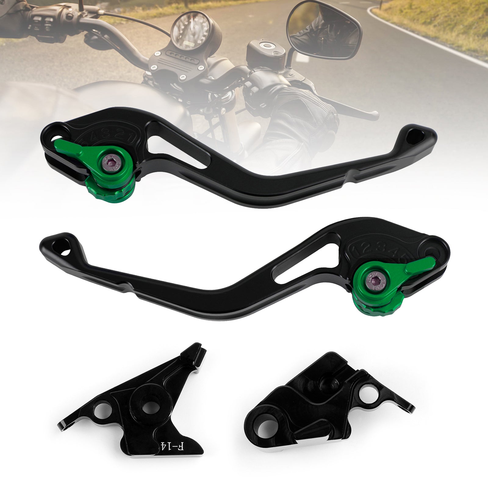 Nueva palanca de freno de embrague corta compatible con Kawasaki ZZR600 ZXR400 Z750S ZX9R ER-5