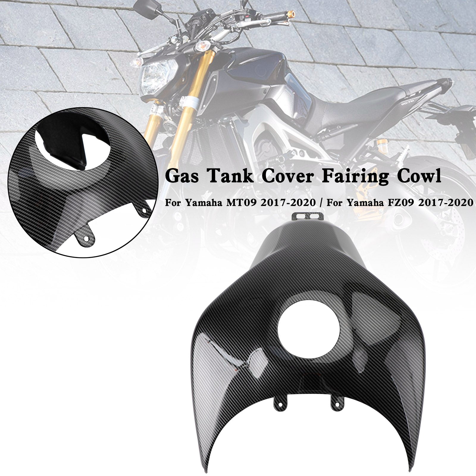 Gas Tank Cover Trim Fairing Cowl For Yamaha MT-09 MT09 FZ09 2017-2020