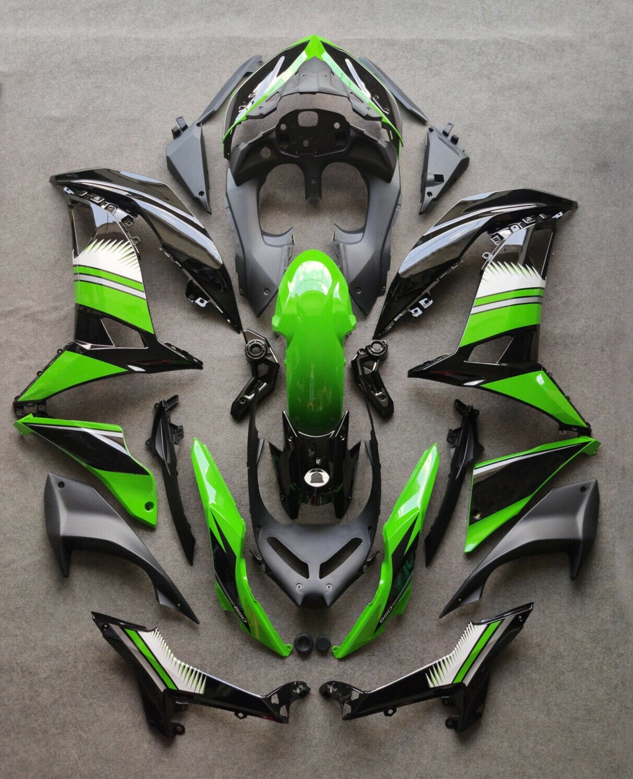 Amotopart 2017-2019 Kawasaki Ninja 650 EX650 Fairing Green Kit