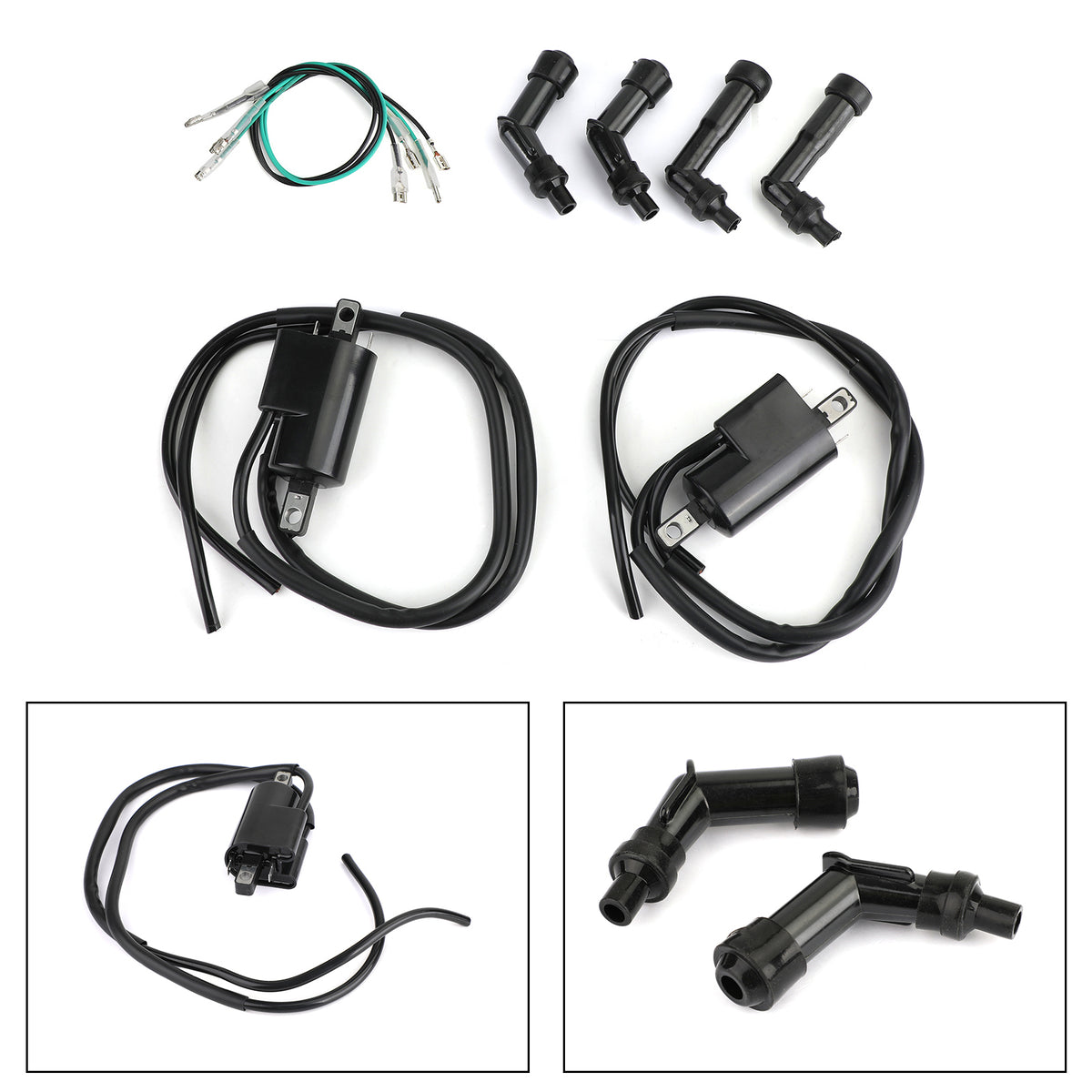 Ignition Coils and Spark Plug Caps fit for Honda CB350F CB400F CB500 CB550