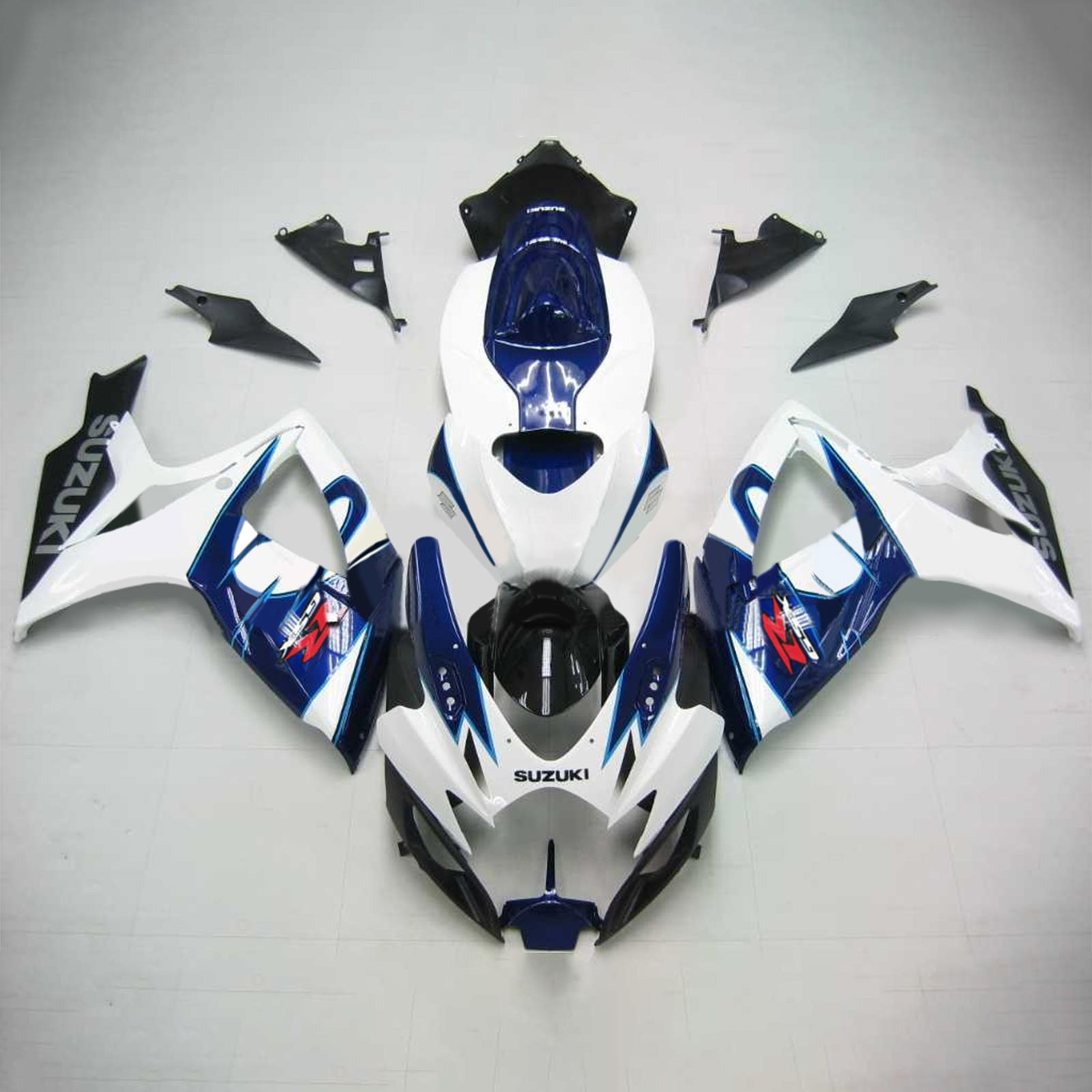 Amotopart 2006-2007 Suzuki GSXR 600/750 Dark Blue&White Fairing Kit