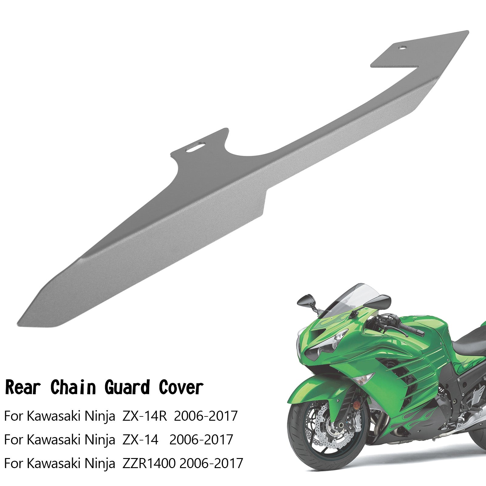 Sprocket Chain Guard Cover For Kawasaki Ninja ZZR1400 ZX14 ZX14R 2006-2017