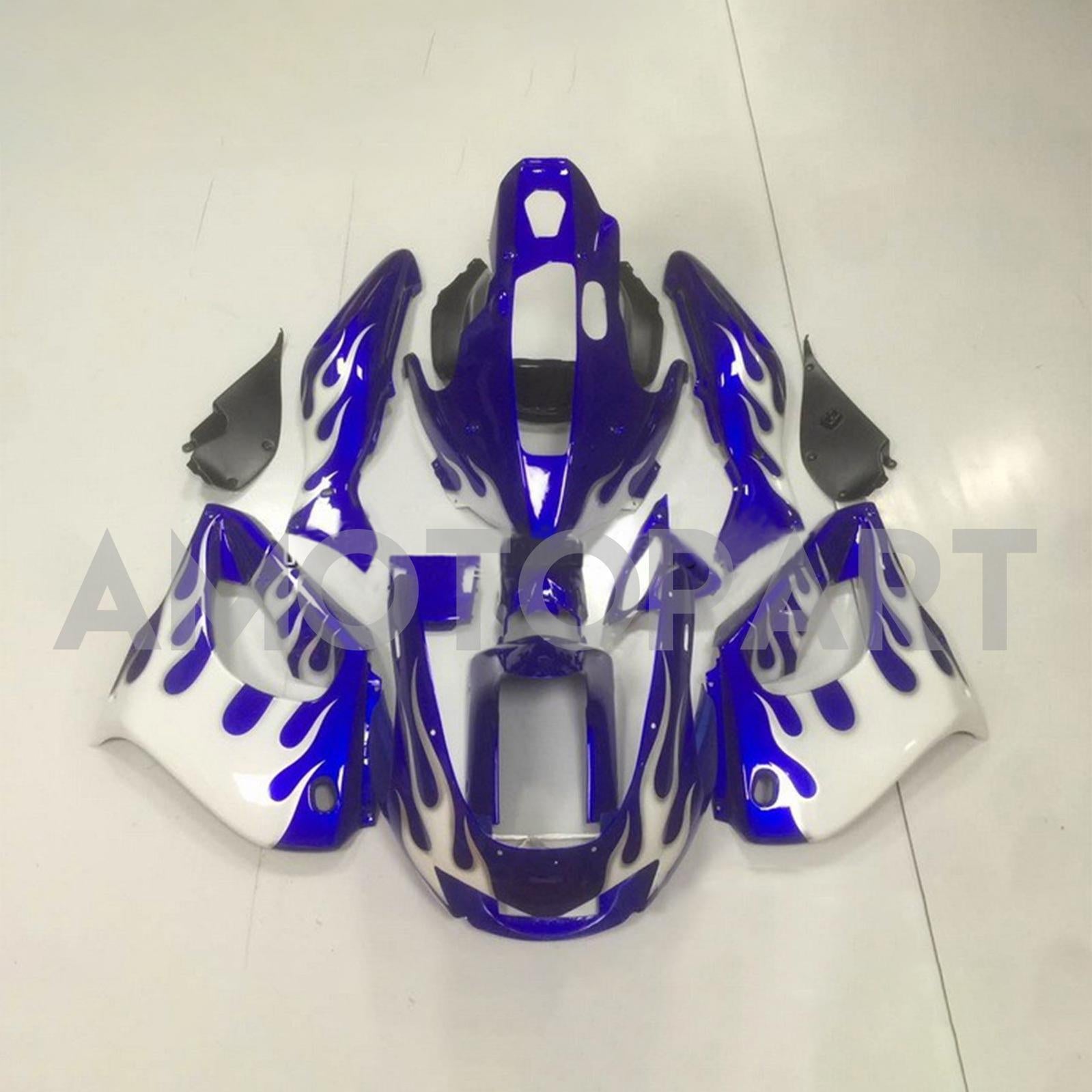 Amotopart 1997-2007 Yamaha YZF1000R Thunderace Fairing Blue&White Fire Kit