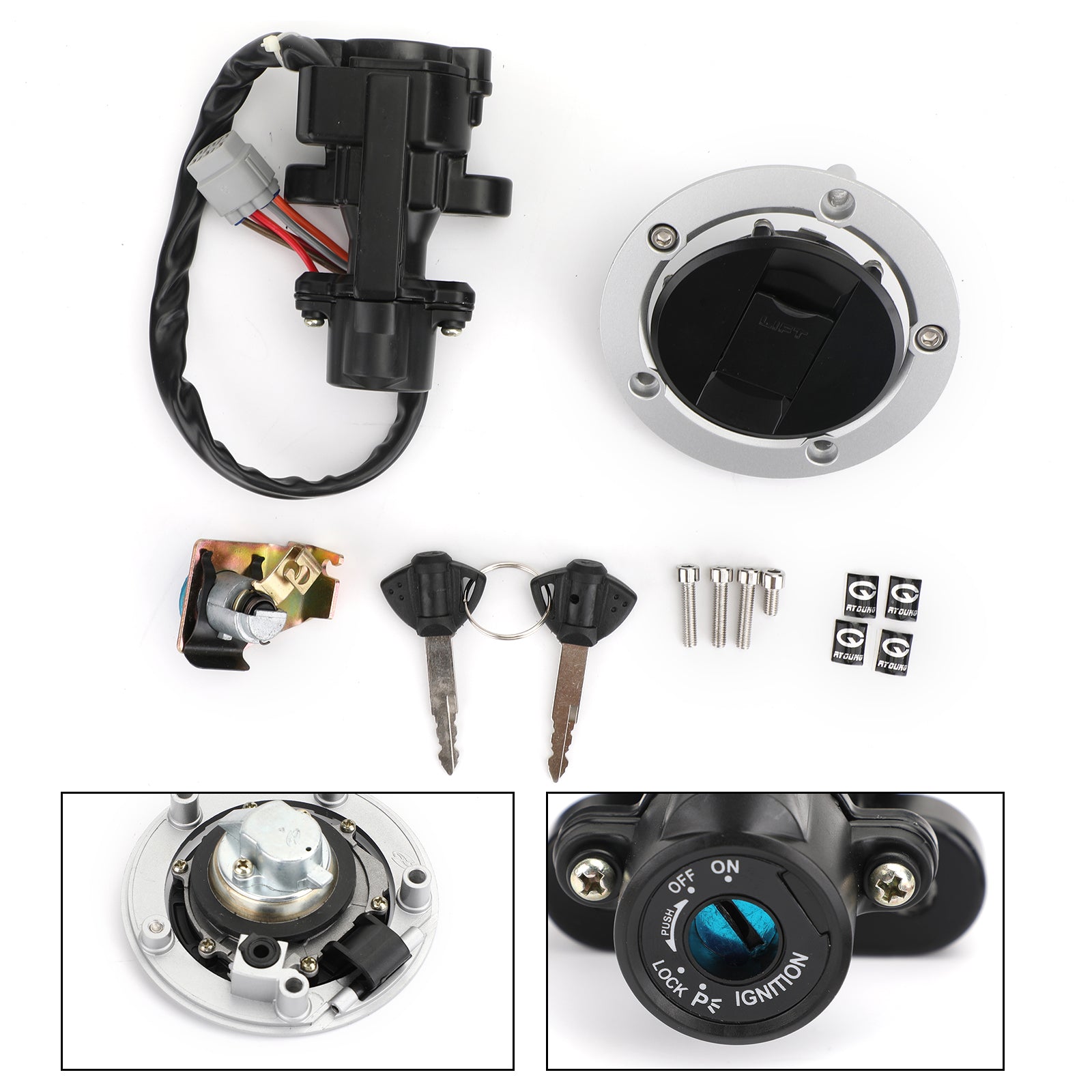 06-18 Suzuki GSXR 600 750 05-18 GSXR 1000 Ignition Switch Fuel Gas Cap Seat Lock Keys