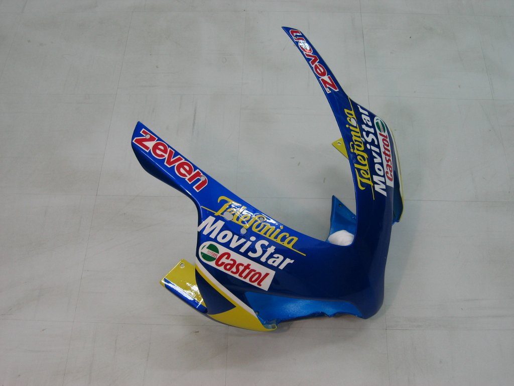 Amotopart Carénages Honda CBR1000RR 2004-2005 Carénage Movistar Racing Blue Checker Kit de carénage