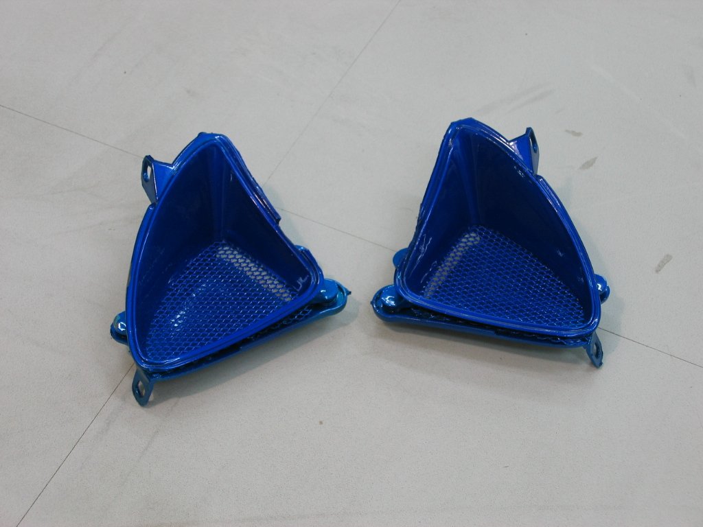 Amotopart Carénages Honda CBR1000RR 2004-2005 Carénage Movistar Racing Blue Checker Kit de carénage