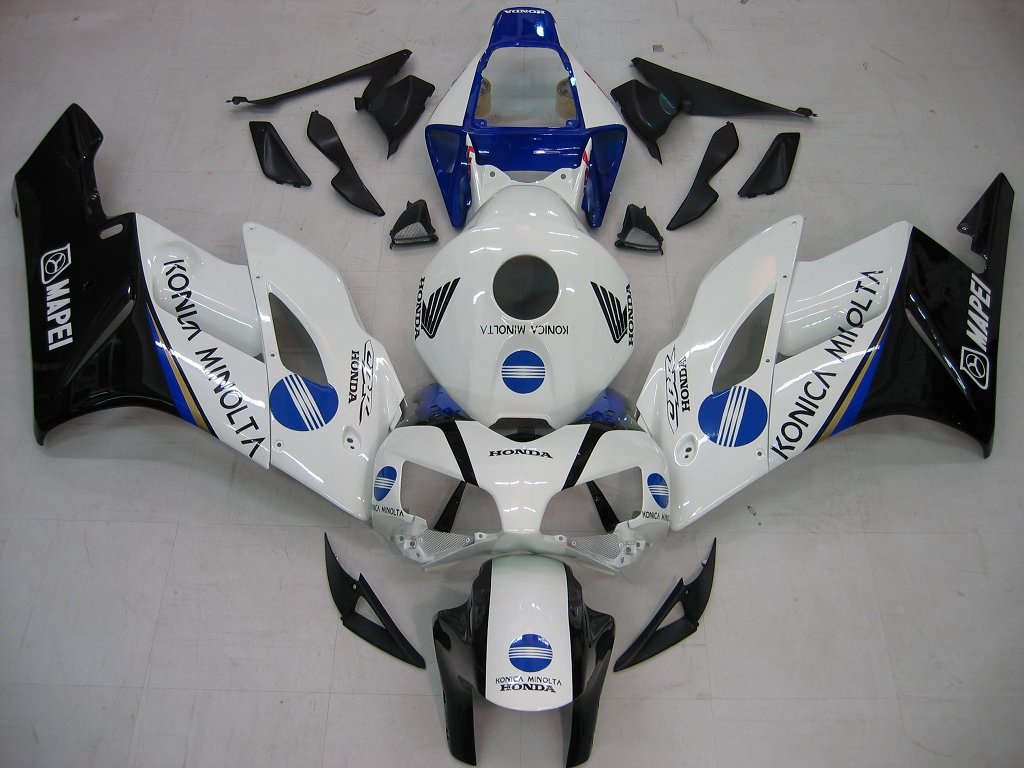 Amotopart Verkleidungen Honda CBR1000RR 2004–2005 Verkleidung, weißes Konica Minolta Racing Verkleidungsset