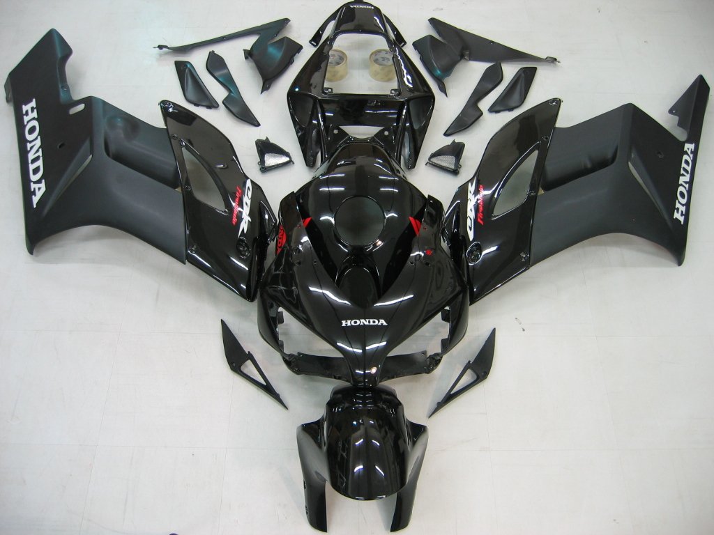 Carenados Amotopart CBR1000RR 2004-2005 Carenado Honda Racing Todo negro Kit de carenado