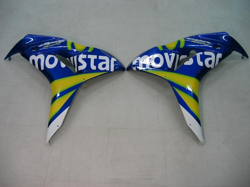 Amotopart Verkleidungen Honda CBR1000RR 2006-2007 Verkleidung Movistar Racing Blau & Grün Verkleidungsset