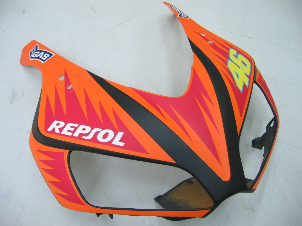 Amotopart Verkleidungen Honda CBR1000RR 2006–2007 Verkleidung Valentino Rossi Racing Schwarz Gelb Verkleidungsset