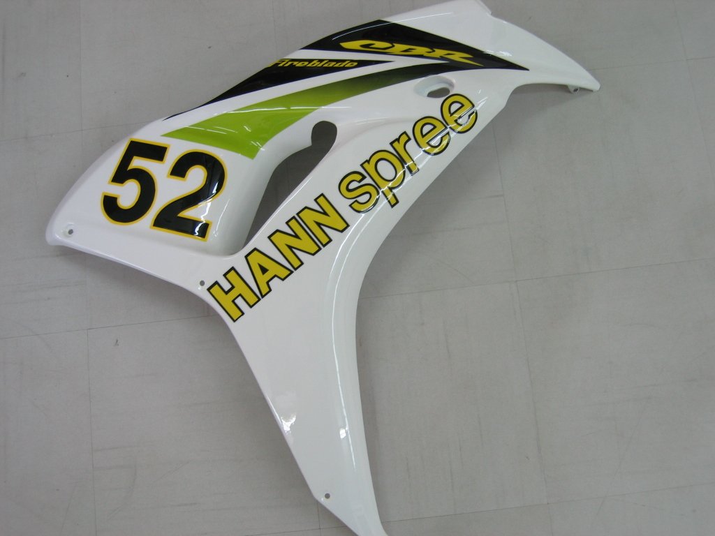 Amotopart フェアリング ホンダ CBR1000RR 2006-2007 フェアリング ホワイト No.52 Hannspree レーシング フェアリングキット