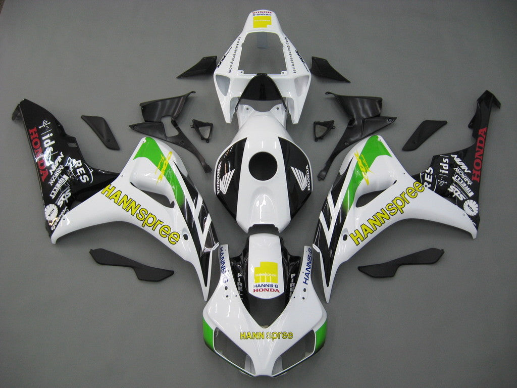 Amotopart 2006-2007 Honda CBR1000RR Kit de carenado multicolor blanco