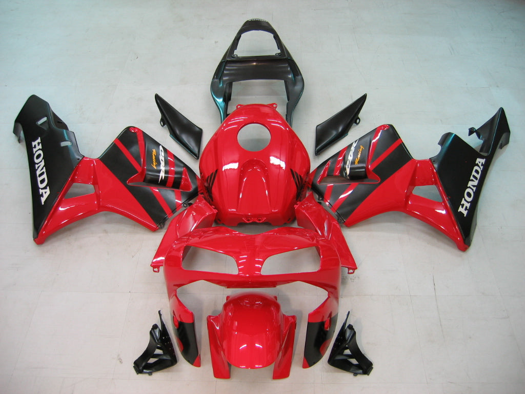 Amotopart 2003-2004 Honda CBR600RR Kit de carenado rojo y negro