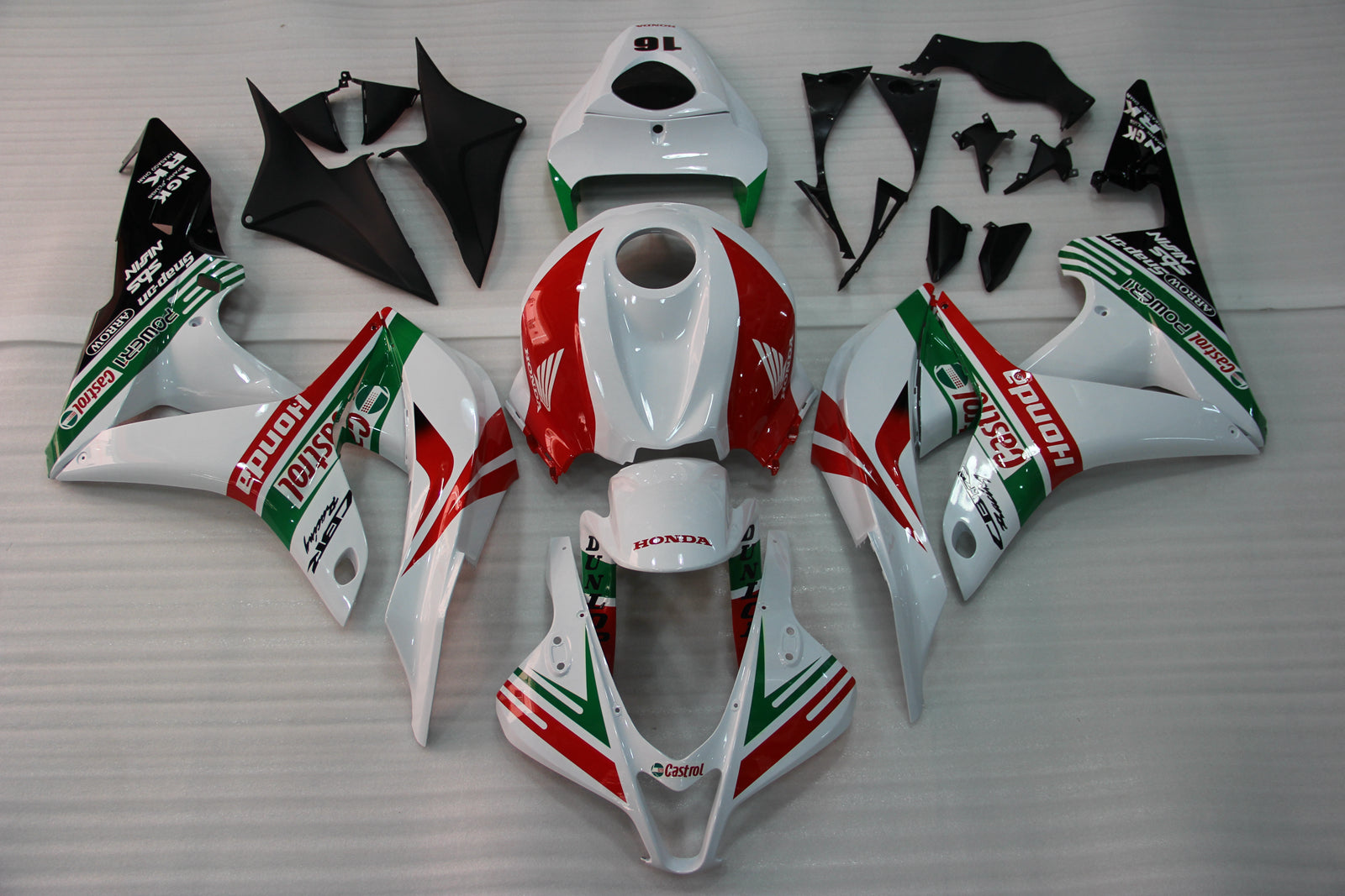 Amotopart 2007–2008 Honda CBR600 Verkleidungsset, mehrfarbig, Weiß