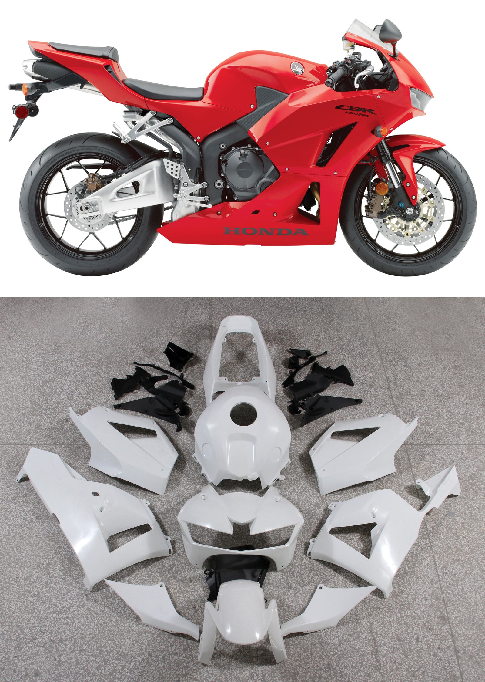 Amotopart 2013-2020 CBR600 Honda Fairing Red Kit