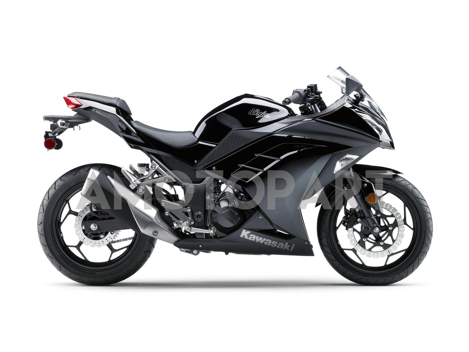 Amotopart 2013-2024 Kawasaki EX300R Fairing Matt Black Kit