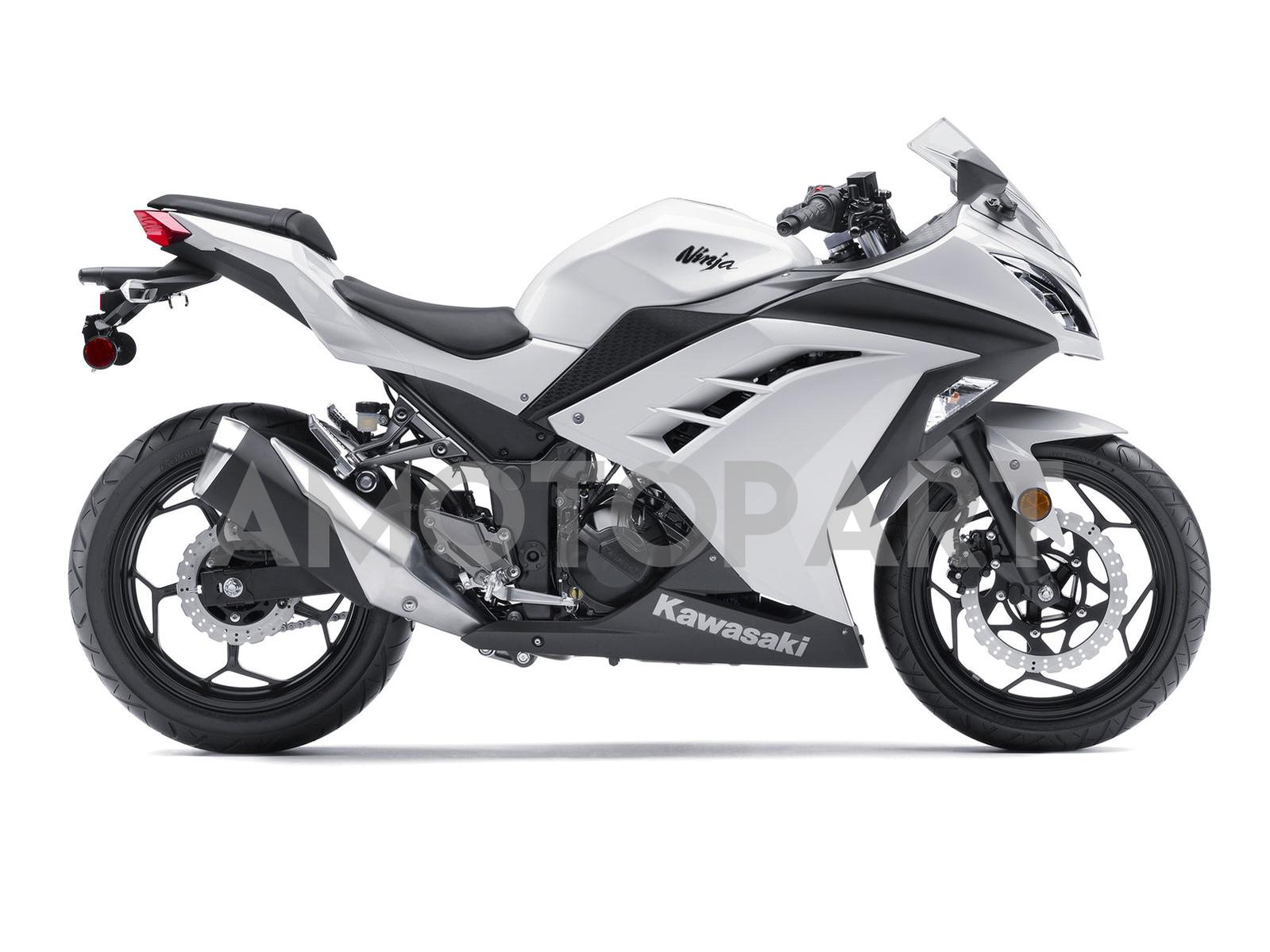 Amotopart 2013-2024 Kawasaki EX300R Fairing White Kit