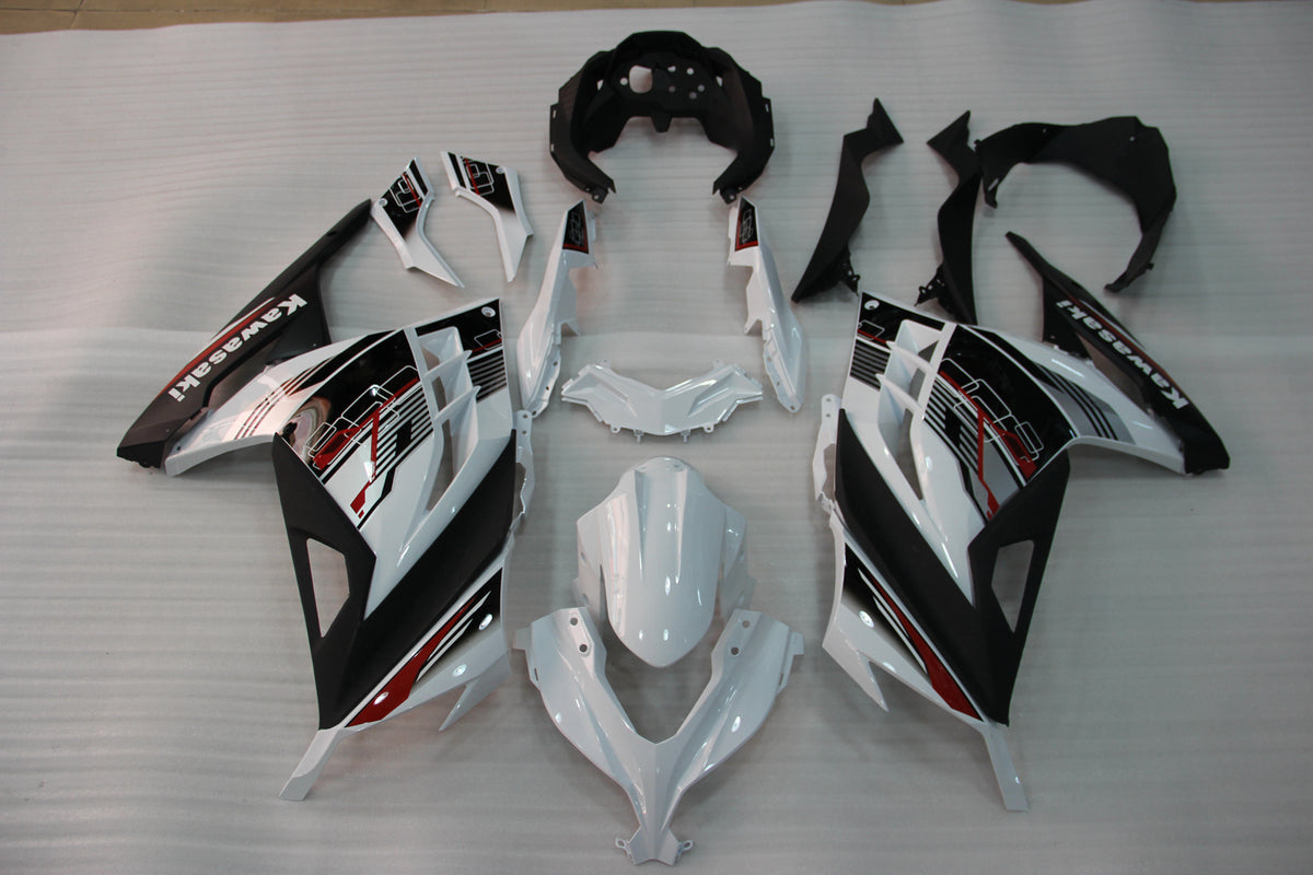 Kit carena Amotopart 2013-2017 Kawasaki EX300R bianco e nero