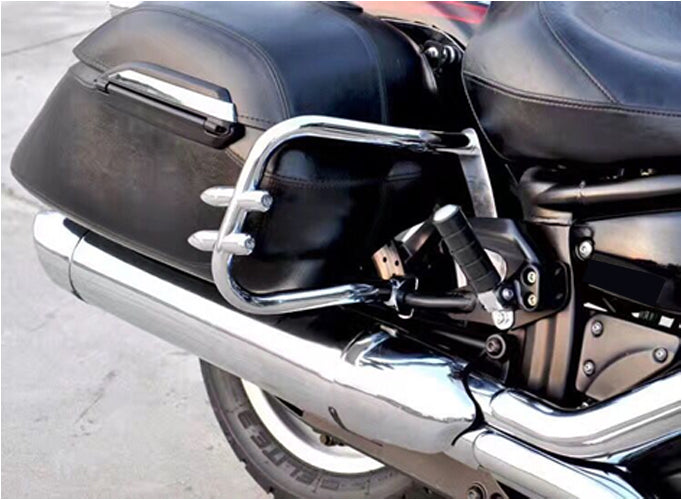 Hard Bags Saddlebags & Heavy Duty Mounting Kit Fit For Yamaha Classic DS400 DS650 Kawasaki VN 400 800 Honda VTX1300