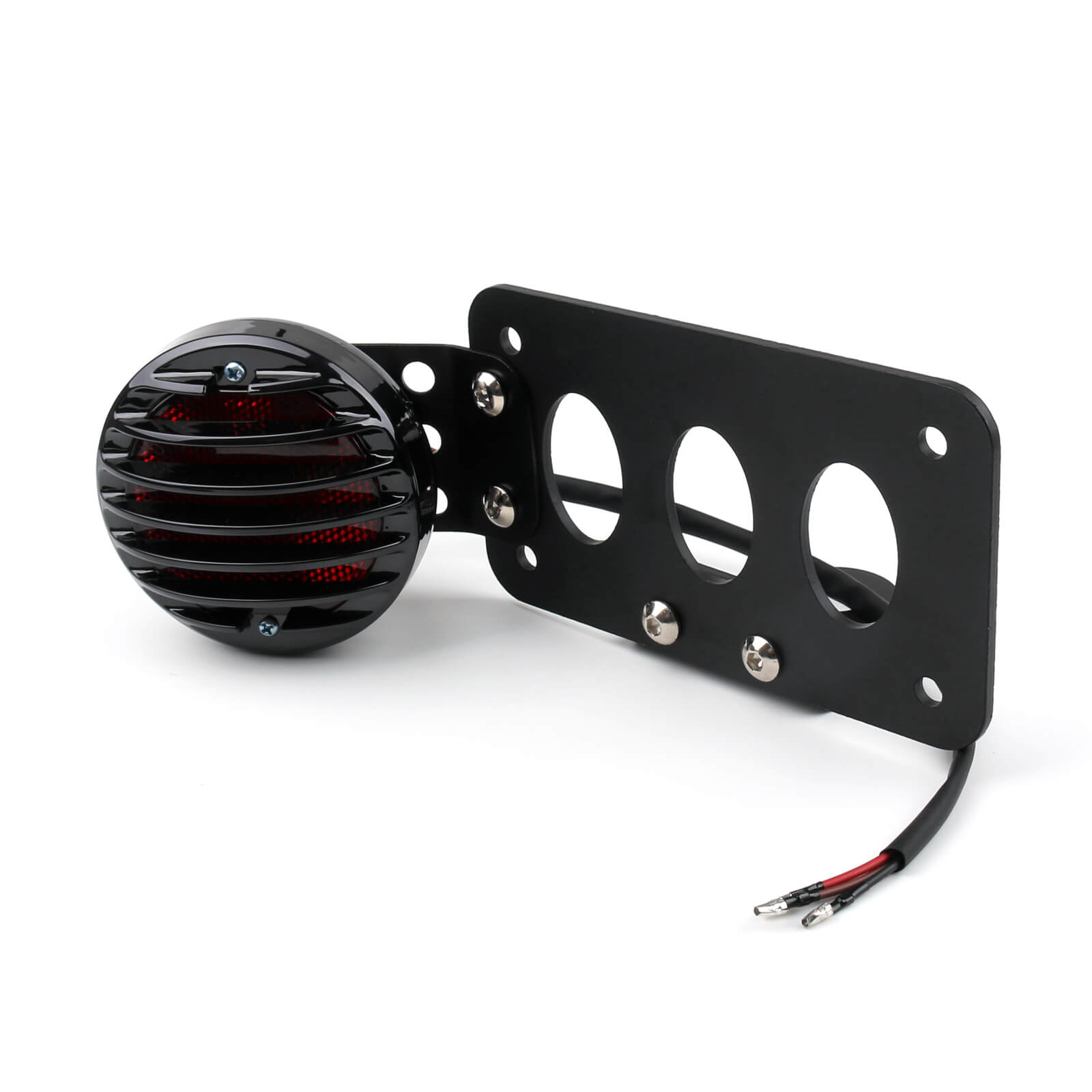 Bobber Vintage Retro eje lateral matrícula parrilla luz trasera para Harley personalizado