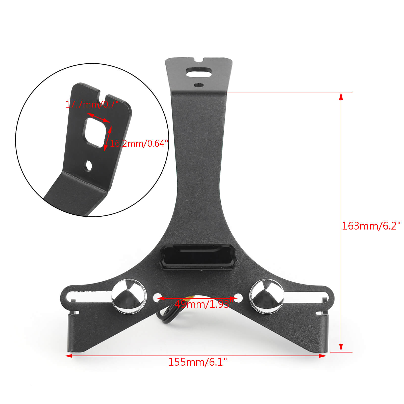 Schwarze Motorrad-Kennzeichenhalterhalterung aus Aluminiumlegierung für Ducati 848/1098