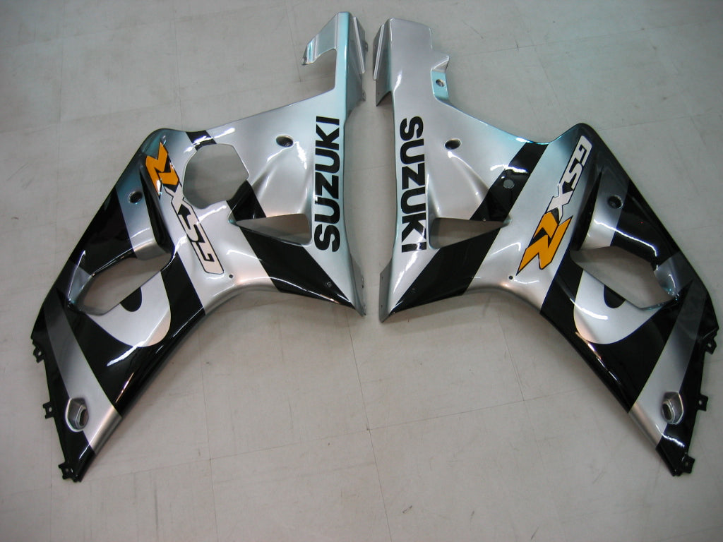 Amotopart 2000-2002 Suzuki GSXR1000 Fairing Black&Sliver Kit