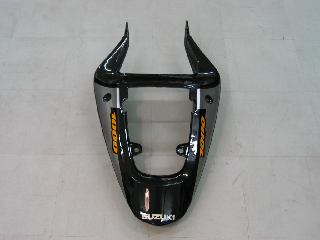 Amotopart 2000-2002 Suzuki GSXR1000 Fairing Black&Sliver Kit