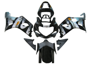 Amotopart 2000-2002 Suzuki GSXR1000 Fairing Black&Sliver Kit