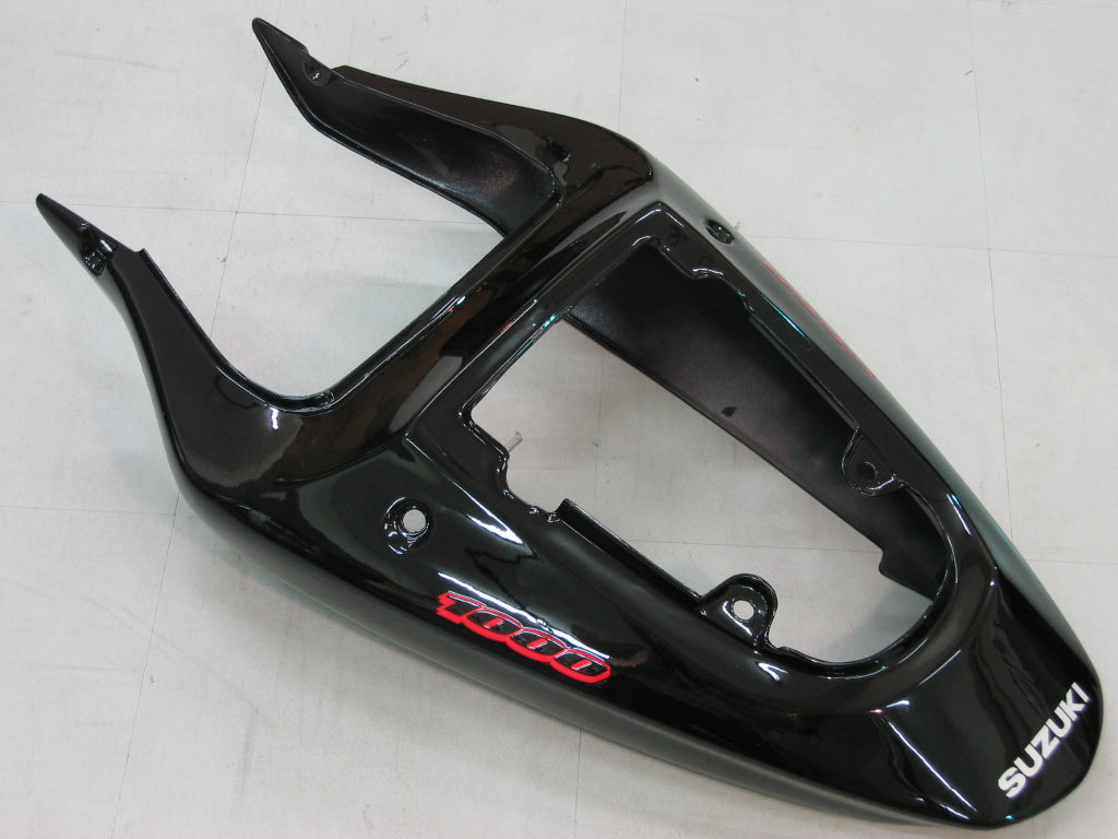 Amotopart 2000-2002 GSXR1000 Suzuki Fairing Black Kit