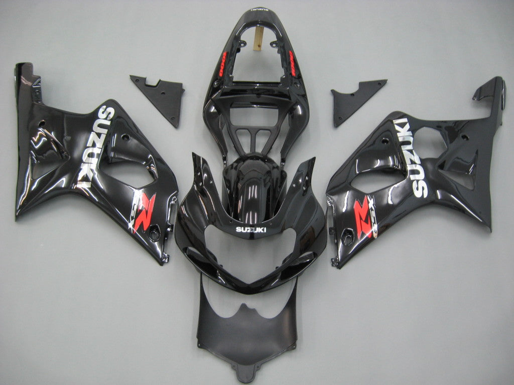 Amotopart 2000-2002 GSXR1000 Suzuki Fairing Black Kit