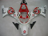 Amotopart 2000-2002 Suzuki GSXR1000 Kit de carenado blanco y rojo